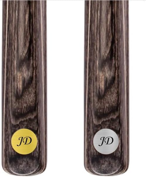 Personalised Snooker or Pool Cue Name Badge Discs, Handmade to Order, Available in Six Sizes 15-20mm Diameter, 1.5mm Thick, Replace Lost Cue Maker Badge, in brushed gold or aluminium (image for) Personalised Snooker or Pool Cue Name Badge Discs, Handmade to Order, Available in Six Sizes 15-20mm Diameter, 1.5mm Thick, Replace Lost Cue Maker Badge, in brushed gold or aluminium